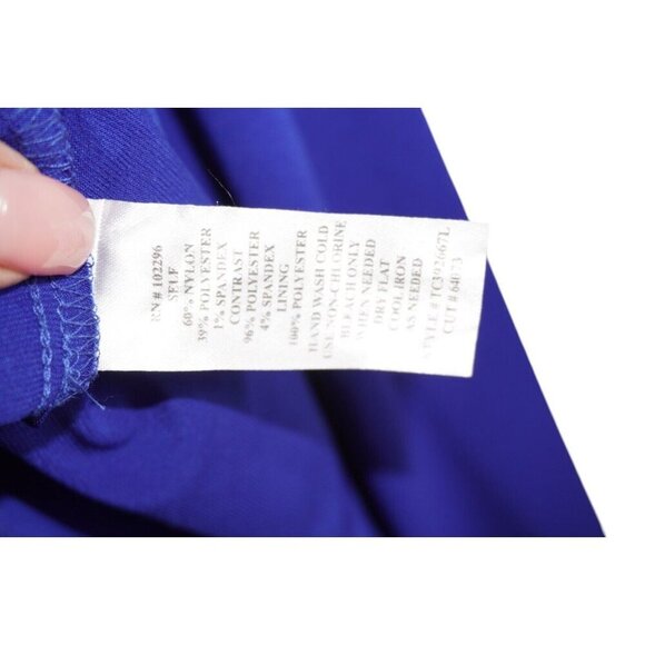 Connected Apparel Royal Blue Lace Gown - Size 14W - Elegant Formal Dress - Picture 9 of 13